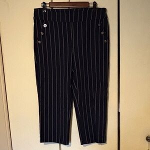 Men's Black Striped Pants